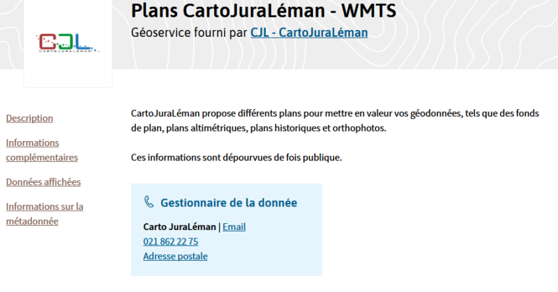 Géoservice CartoJuraLéman